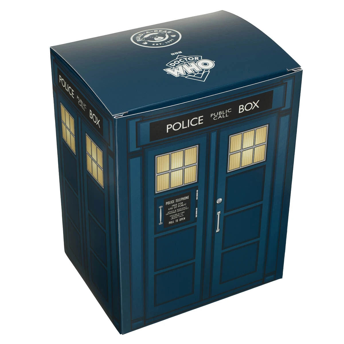 Doctor Who Teddy Bear Fifteenth Doctor Gift Set with TARDIS Gift Box | Build-A-Bear® - US 9657