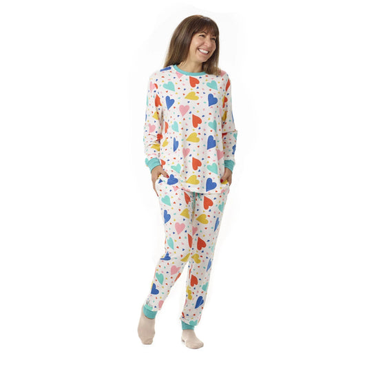 Build-A-Bear Pajama Shop™ Colorful Hearts PJ Top - Adult - US 4752