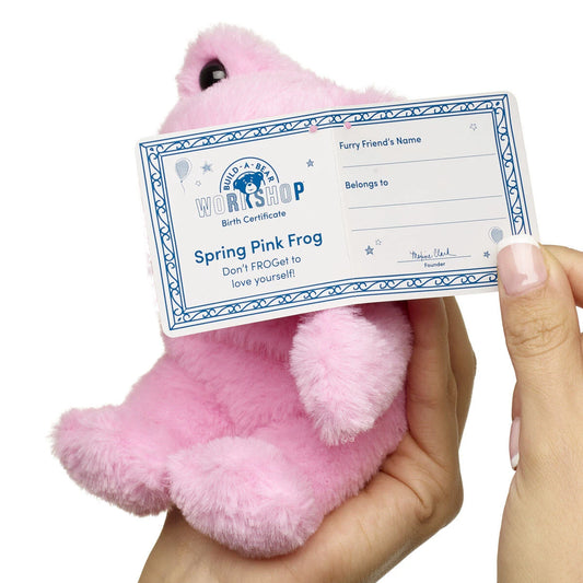 Mini Beans Spring Pink Frog Stuffed Animal | Build-A-Bear® - US 9428