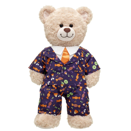 Halloween Suit w/ White Collars & Orange Tie | Build-A-Bear® - US 8525