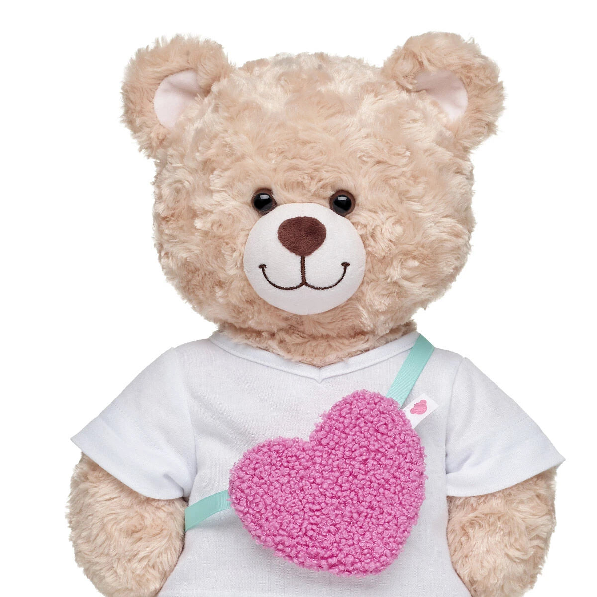 Pink Sherpa Heart Crossbody Bag - US 7397