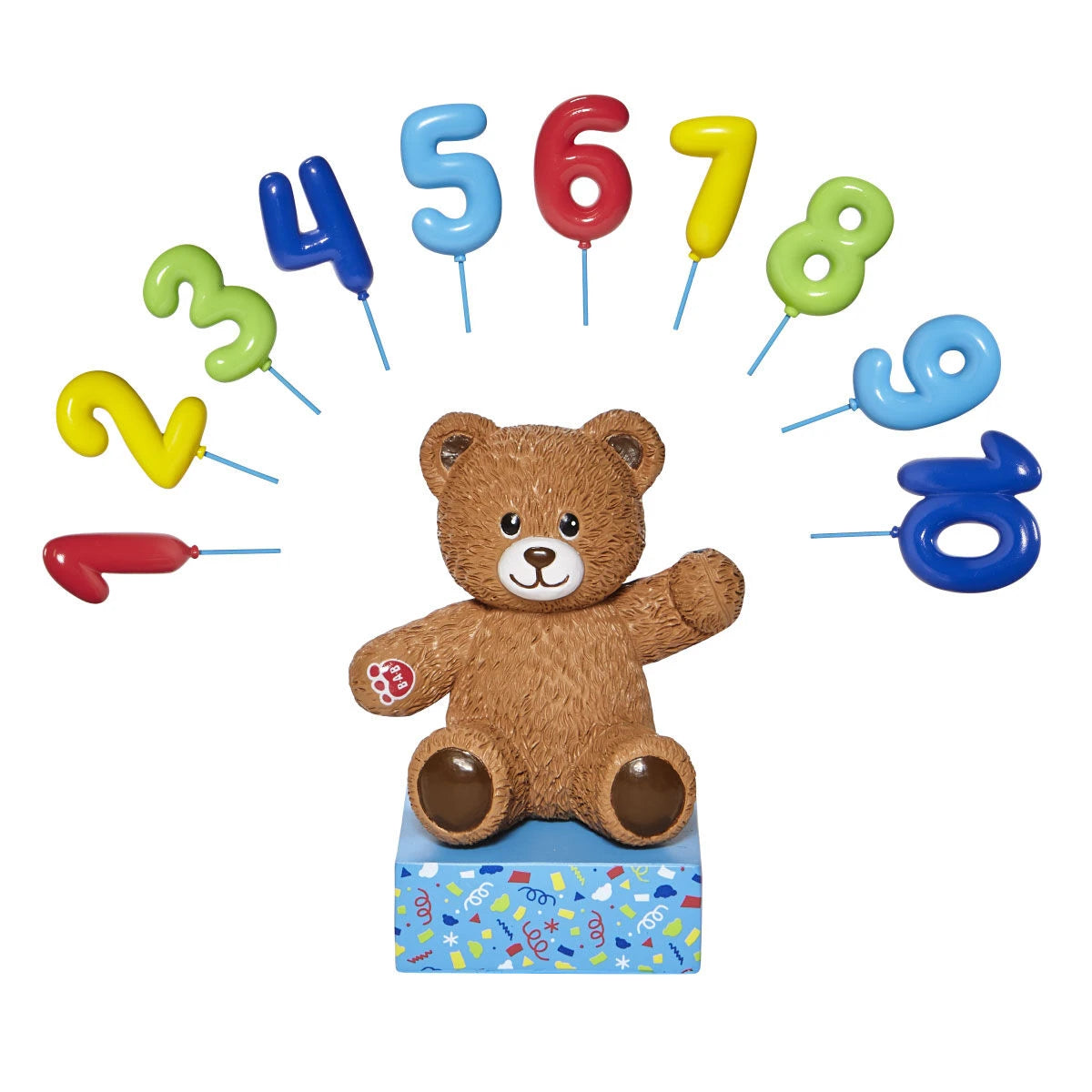 Build-A-Bear® Brown Bear Base with CeleBEARate Balloon Inserts (1-10) - US 0465