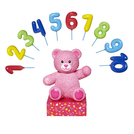 Build-A-Bear® Pink Bear Base with CeleBEARate Balloon Inserts (1-10) - US 4422
