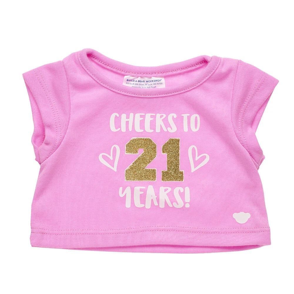 Online Exclusive Cheers to 21 Years T-Shirt | Shop at Build-A-Bear® - US 9059