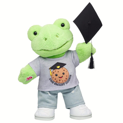 Spring Green Frog Stuffed Animal "One Smart Cookie" Graduation Gift Set | Build-A-Bear - US 7650