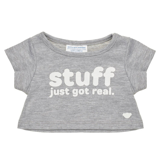 "Stuff Just Got Real" T-Shirt for Plush Toys | Build-A-Bear® - US 5480