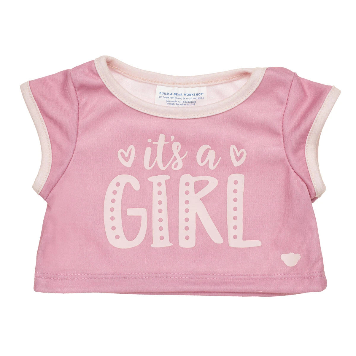 Baby Pink Teddy Bear "It's a Girl" Gift Set | Build-A-Bear® - US 6234