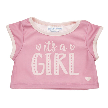 Baby Pink Teddy Bear "It's a Girl" Gift Set | Build-A-Bear® - US 6234