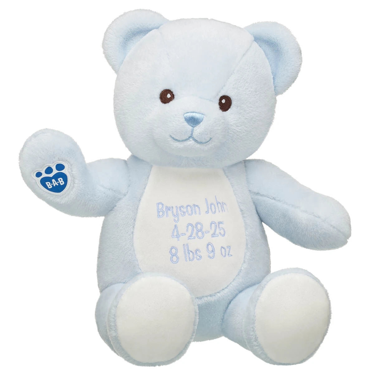 Embroidered Baby Blue Teddy Bear | Build-A-Bear® - US 0348