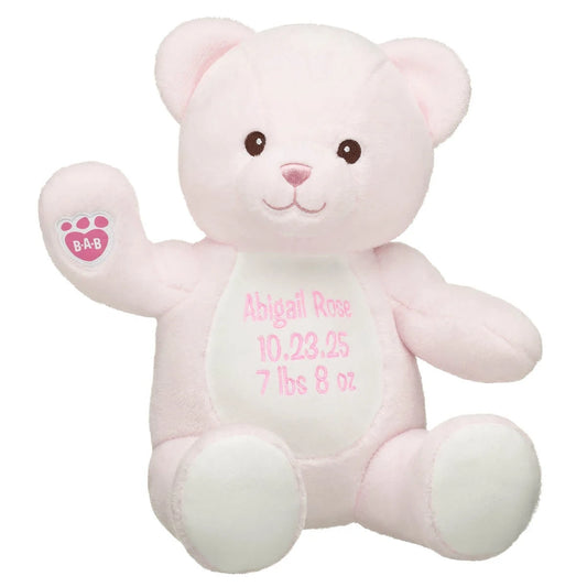 Embroidered Baby Pink Teddy Bear | Build-A-Bear® - US 6249