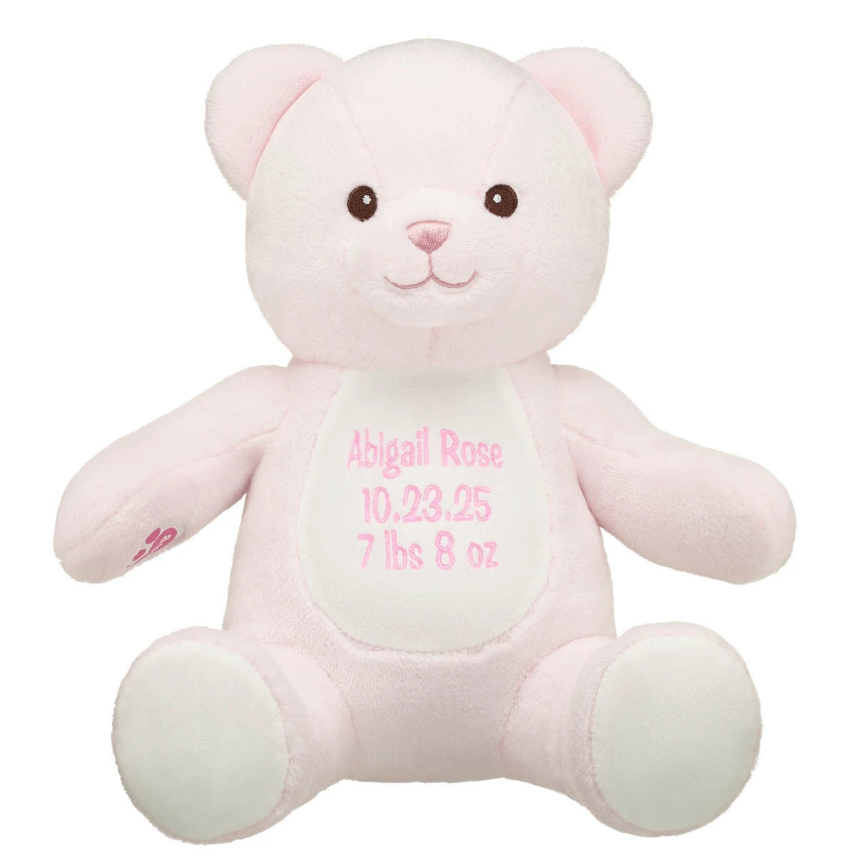 Embroidered Baby Pink Teddy Bear | Build-A-Bear® - US 4405