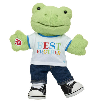Spring Green Frog Stuffed Animal "Best Brother" Gift Set | Build-A-Bear® - US 7890