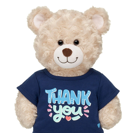 "Thank You" Plush Toy T-Shirt - Navy Blue - US 2810