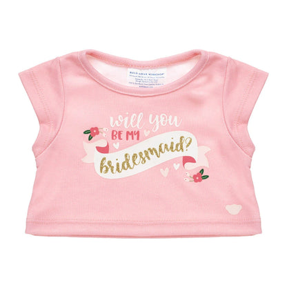 "Will You Be My Bridesmaid?" T-Shirt for Stuffed Animals | Build-A-Bear® - US 2148