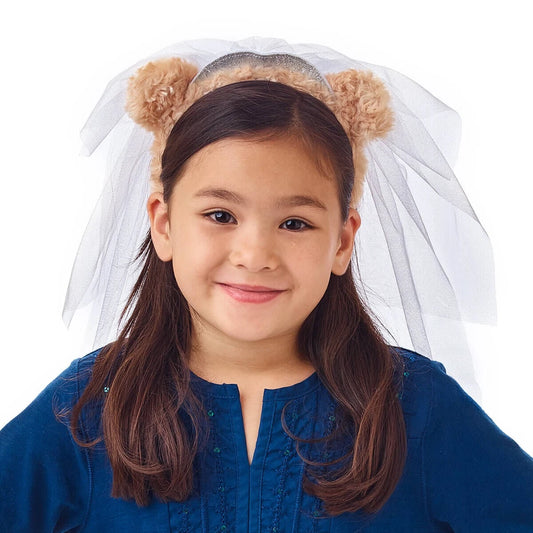 Bear Ears Headband and Veil for Kids - US 1972