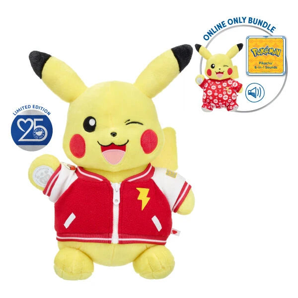 Build-A-Bear 25th Celebration Pokémon Pikachu Plush Bundle - US 6662