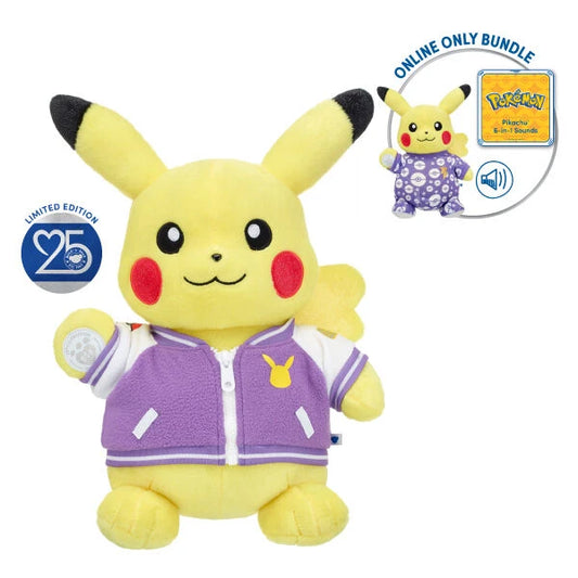 Build-A-Bear 25th Celebration Pokémon Pikachu Plush Bundle - US 8488