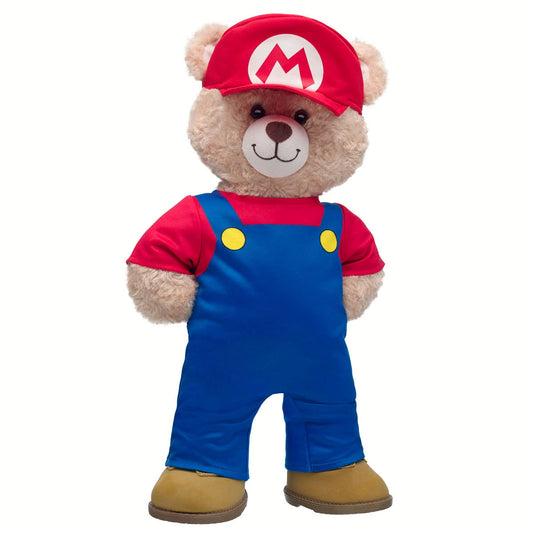 Super Mario Happy Hugs Teddy Bear Mario Gift Set | Build-A-Bear - US 3667