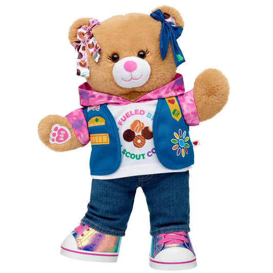 Girl Scout Cookie Teddy Bear Daisy Gift Set w/ Bows | BAB - US 5432
