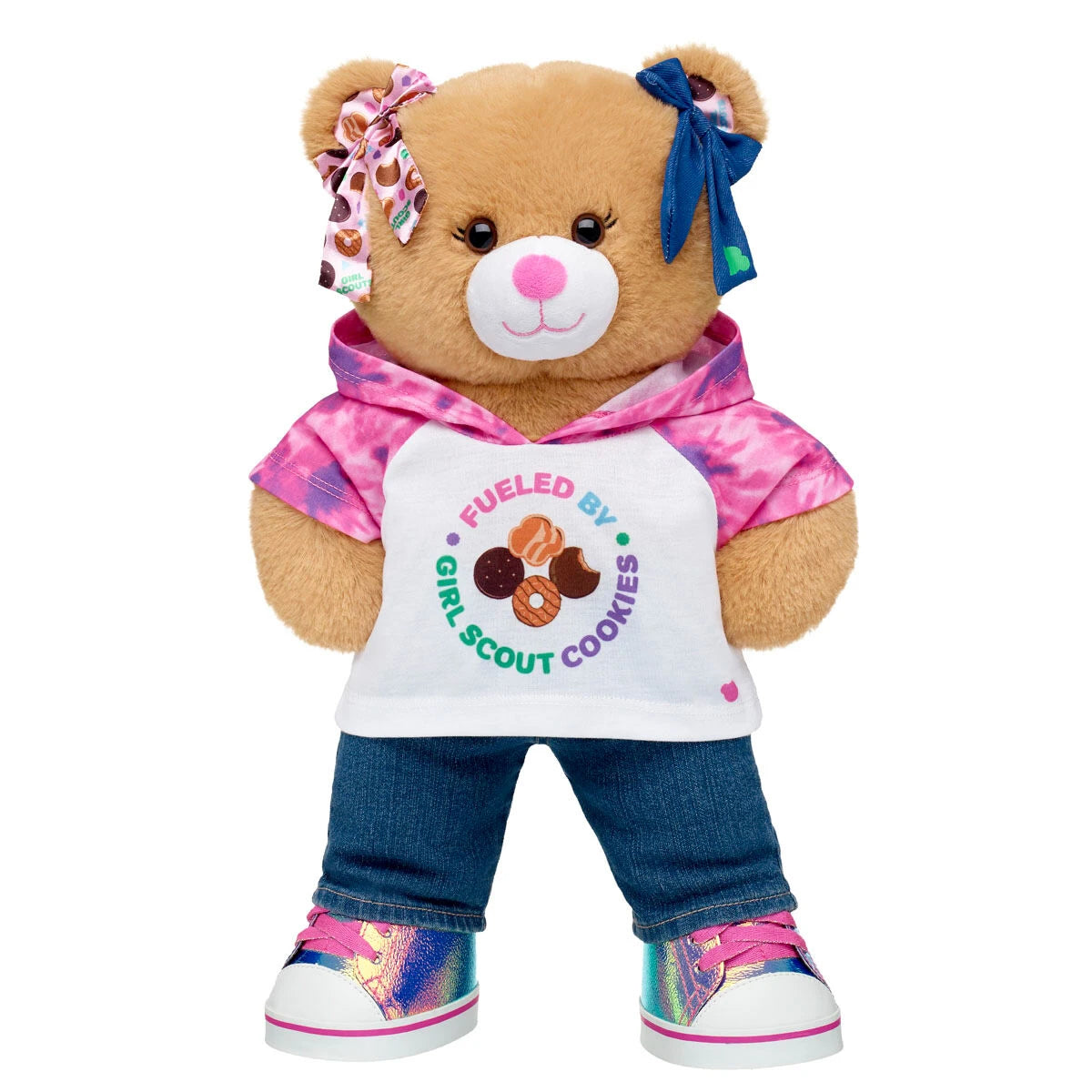 Girl Scout Cookie Teddy Bear Hoodie Gift Set w/ Bows | BAB - US 7640