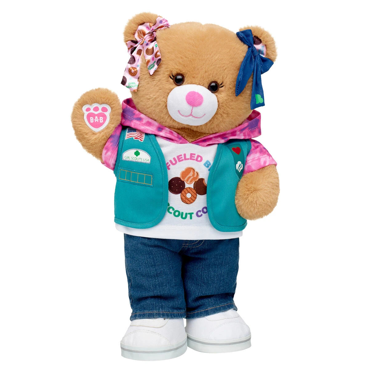 Girl Scout Cookie Teddy Bear Junior Gift Set w/ Bows | BAB - US 8328