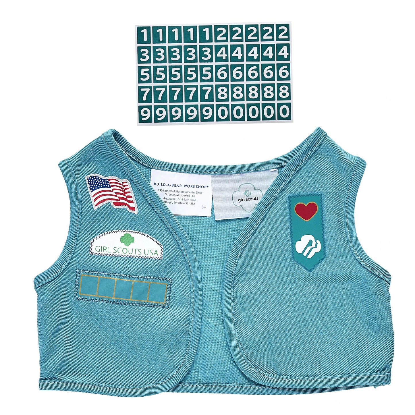 Girl Scout Cookie Teddy Bear Junior Gift Set w/ Bows | BAB - US 5946