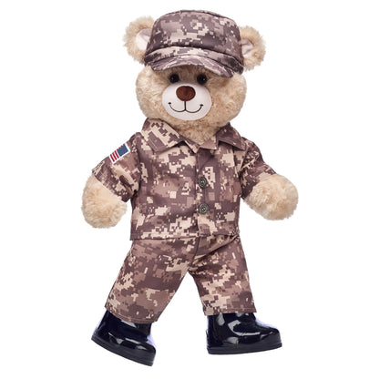 Happy Hugs Teddy Bear Khaki Camo Gift Set | Build-A-Bear® - US 4788