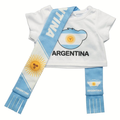 Argentina Scarf &amp; T-Shirt Set | Build-A-Bear - US 7009