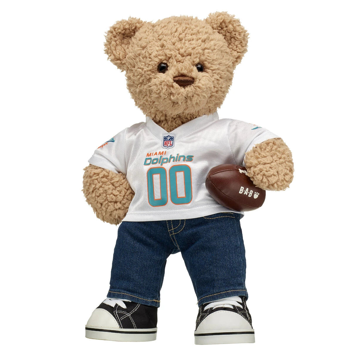 Miami Dolphins Timeless Teddy Bear Football Gift Set - US 6408