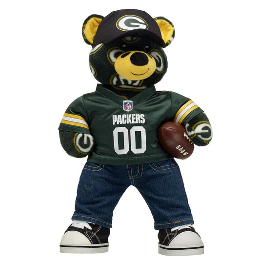 Green Bay Packers Fan Hat Teddy Bear Gift Set - US 3967