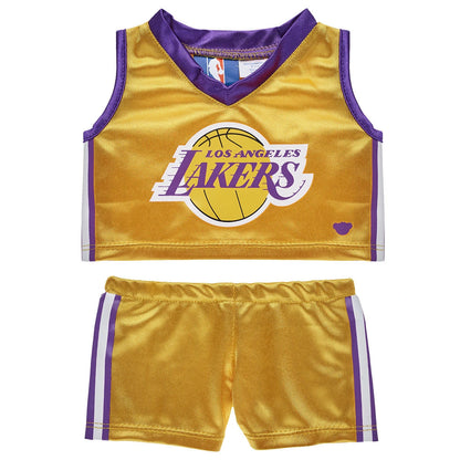 Los Angeles Lakers Happy Hugs Teddy Bear Basketball Gift Set | Build-A-Bear® - US 6637