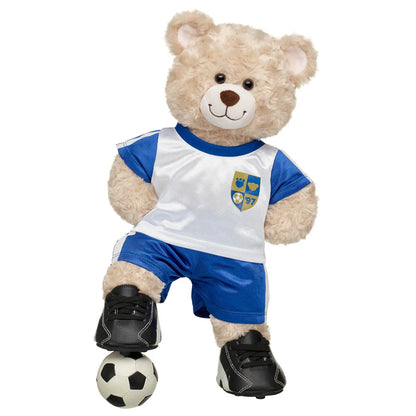 Happy Hugs Teddy Bear Blue Soccer Set &amp; Ball | Build-A-Bear® - US 8145