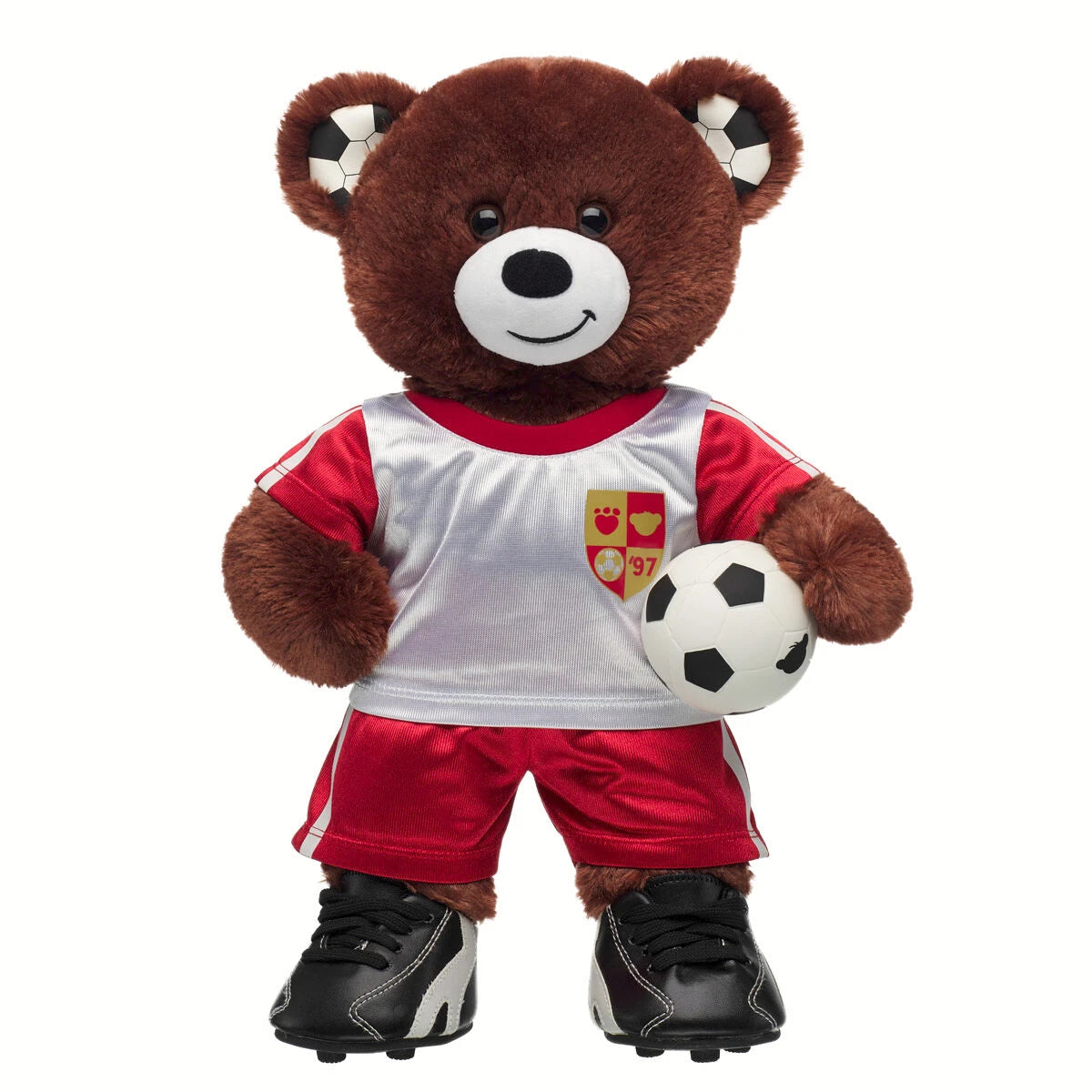 Let's Goal Bear Red Soccer Uniform Gift Set | Build-A-Bear - US 2578