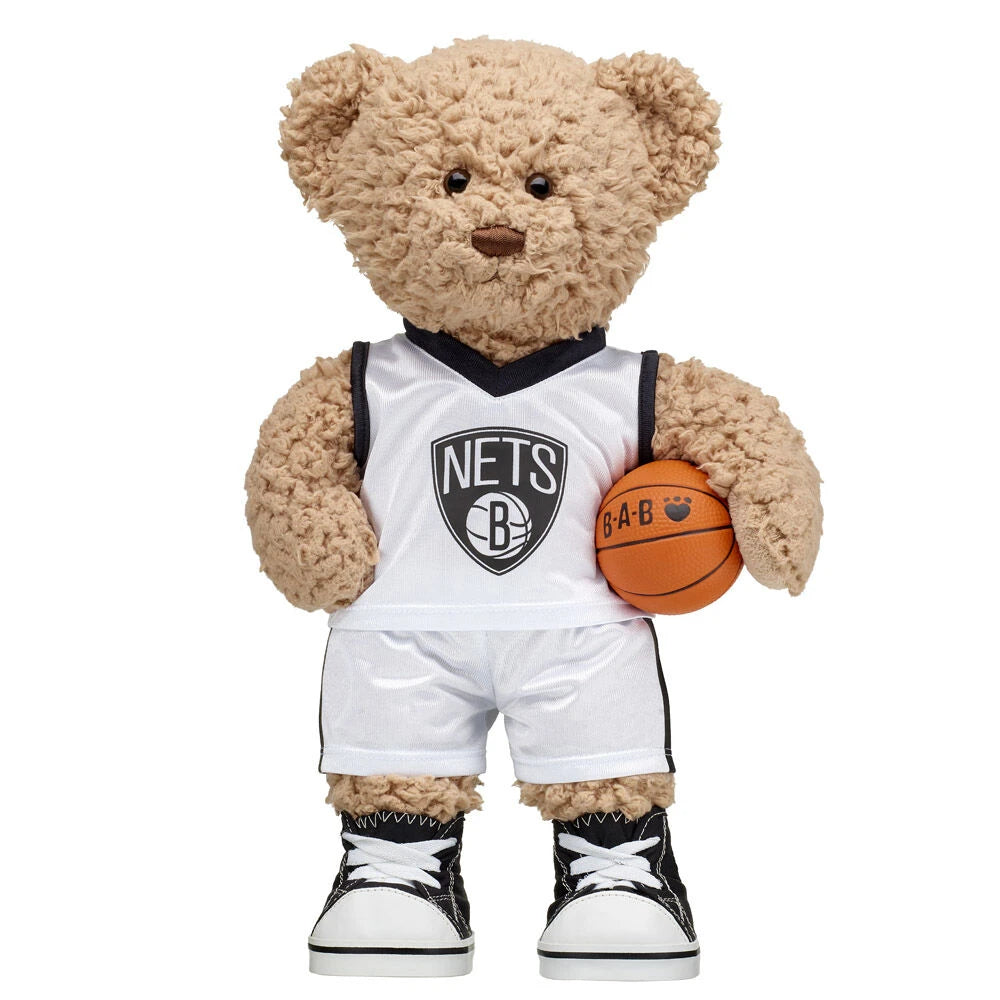 Brooklyn Nets Timeless Teddy Bear Basketball Gift Set | Build-A-Bear® - US 9229