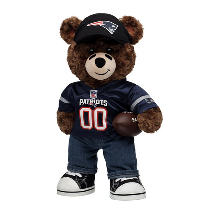 New England Patriots Football Bear &amp; Fan Hat Gift Set - US 2709