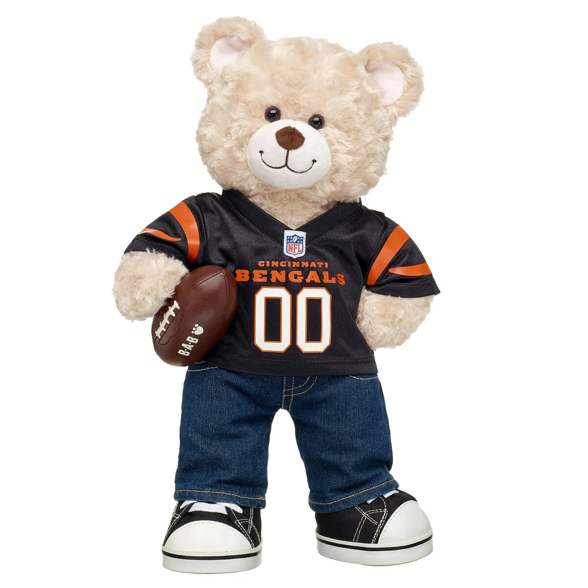 Happy Hugs Teddy Football Cincinnati Bengals Gift Set | Build-A-Bear® - US 4582
