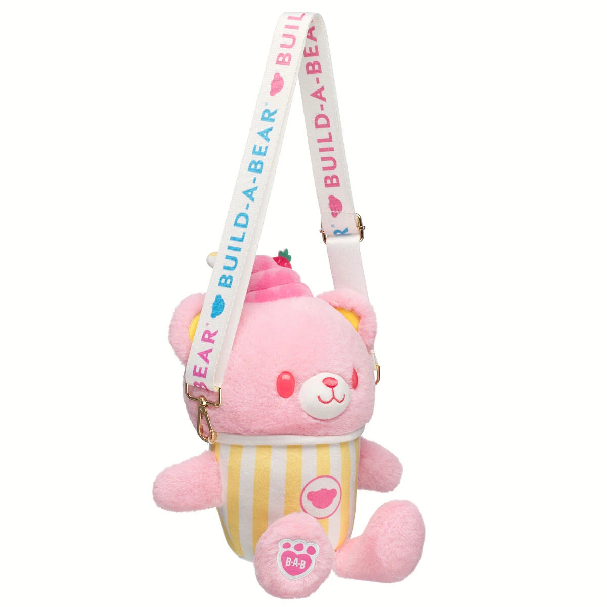 Strawberry Lemonade Bear Slushie Plushie w/ Carrying | BAB - US 5884
