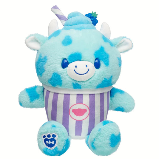 Blue Raspberry Cow Slushie Plushie w/ Lei Necklace | BAB - US 7274