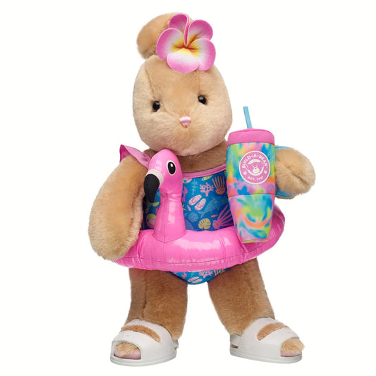 Pawlette Bunny Flamingo Floatie Gift Set | Build-A-Bear - US 2940
