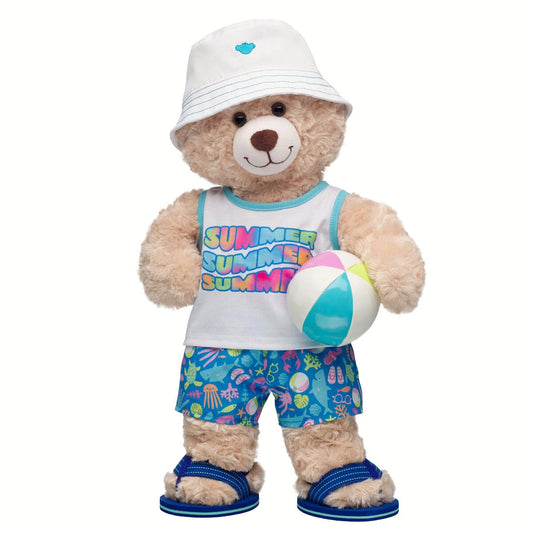 Happy Hugs Teddy Bear Summer Beach Gift Set | Build-A-Bear - US 2302