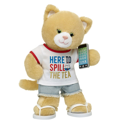 Jennifur Plush Cat Spill the Tea Gift Set - US 0432
