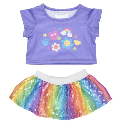 Rainbow Stripes Teddy Bear Gift Set | Build-A-Bear - US 4918