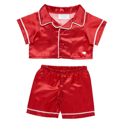 Timeless Teddy Bear Red Satin Pajama Gift Set| Build-A-Bear® - US 8440