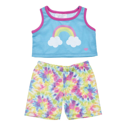 Pink Cuddles Teddy Bear Rainbow PJs Gift | Build-A-Bear - US 1579