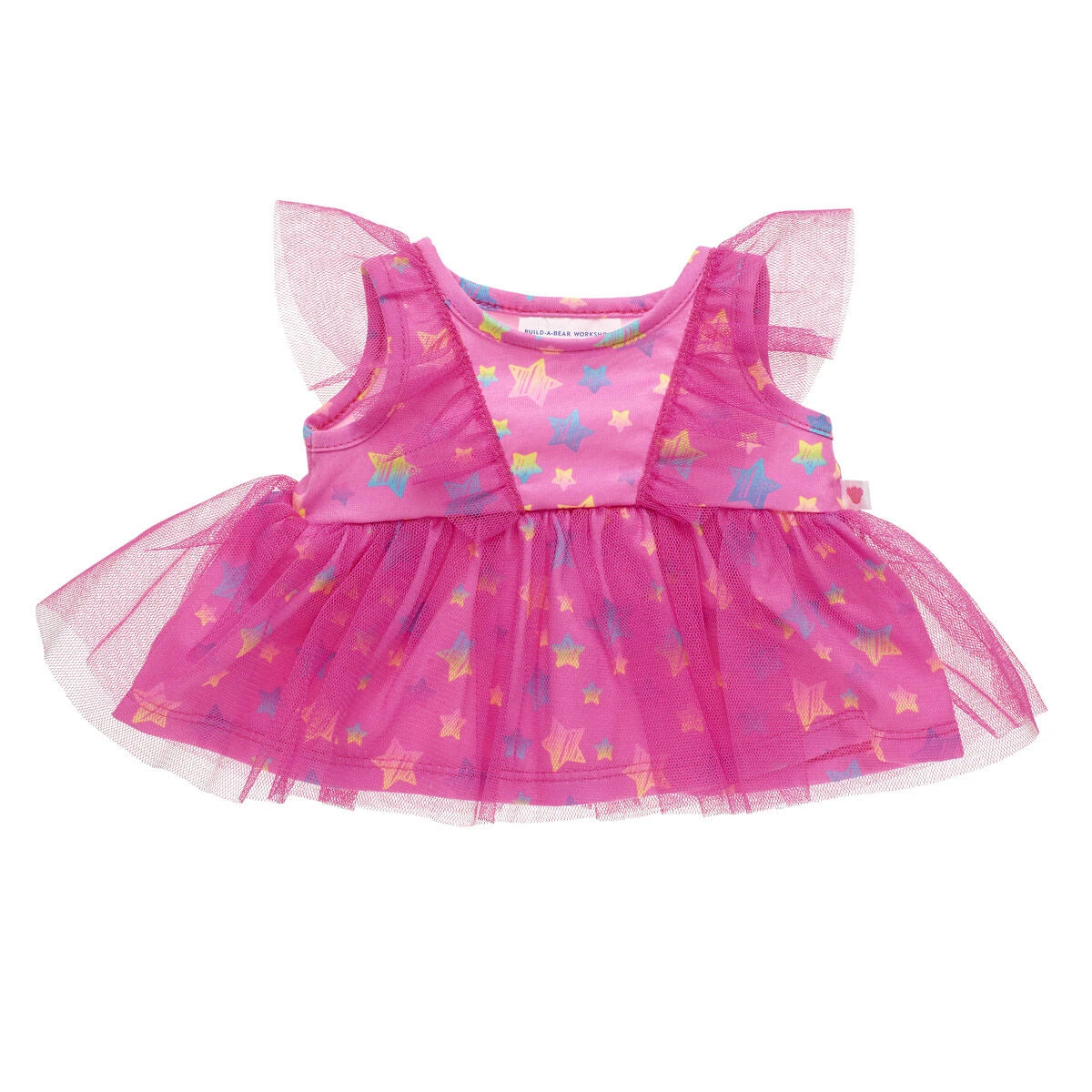 Pink Stars Tulle Sleeve Dress for Plush Toys | Build-A-Bear® - US 0807