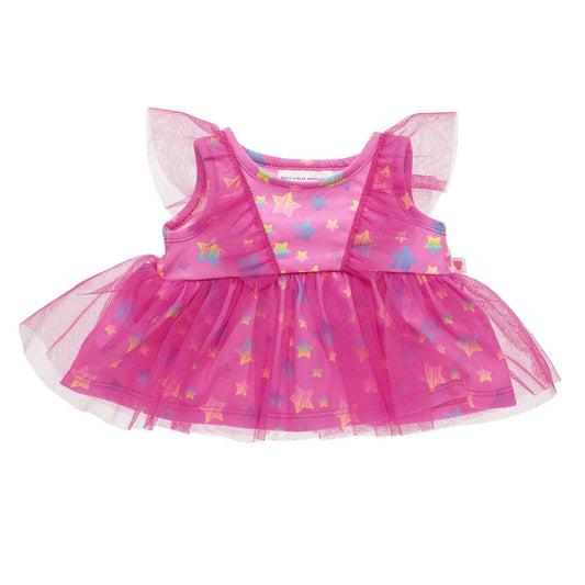 Pink Stars Tulle Sleeve Dress for Plush Toys | Build-A-Bear® - US 0807