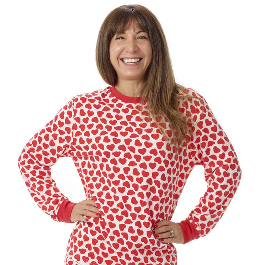 Build-A-Bear Pajama Shop™ Red Hearts PJ Top - Adult - US 6991