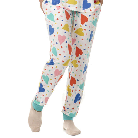 Build-A-Bear Pajama Shop™ Colorful Hearts PJ Pants - Adult - US 8554