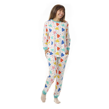 Build-A-Bear Pajama Shop™ Colorful Hearts PJ Pants - Adult - US 6916