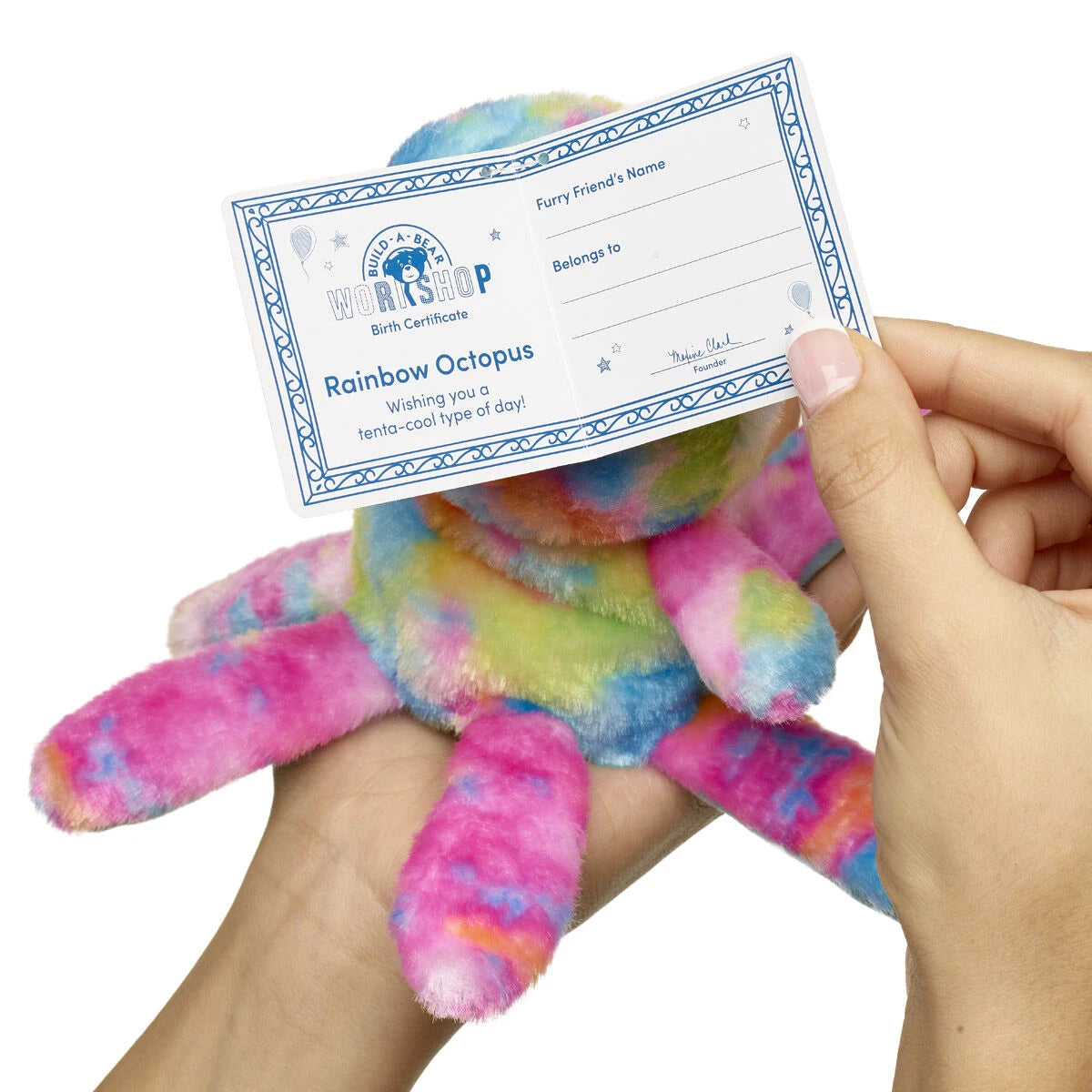 Mini Beans Rainbow Octopus Stuffed Animal - US 9121